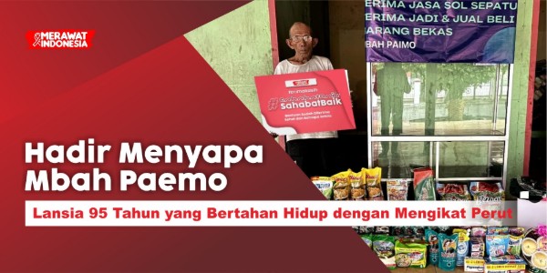 Hadir Menyapa Mbah Paemo, Lansia 95 Tahun yang Bertahan Hidup dengan Mengikat Perut
