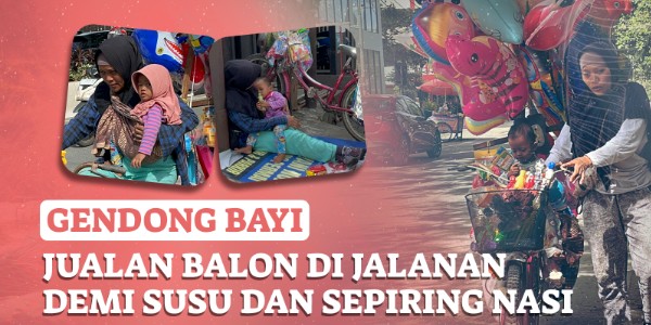 Perjuangan Bu Rina, Seorang Ibu Penjual Balon