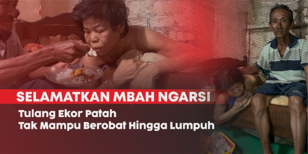 Tulang Ekornya Bengkok, Mbah Ngarsi Hanya Bisa Menangis Menahan Sakit Setiap Hari