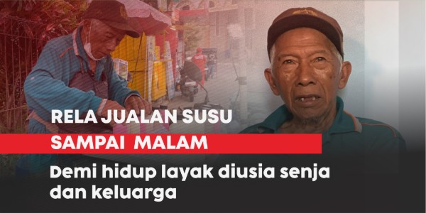 Pak Tohari, Lansia 80 Tahun yang Masih Jualan Susu untuk Hidup