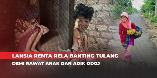 Mbah Rawat 2 ODGJ Sendiri dari Hasil Jual Pisang