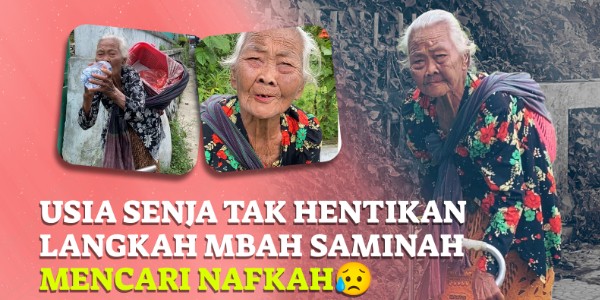 Tubuh Bungkuk Pikul 10KG Ketan, Keliling Seharian