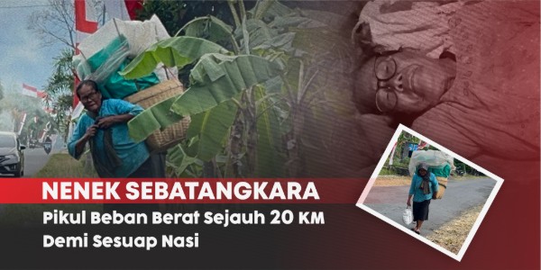 Bantu Mbah Sarinem! Lansia Tubuh Ringkih Nekat Jualan Kerupuk Pikul Demi Bertahan Hidup