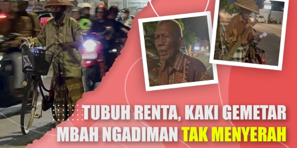 Demi 40 Ribu, Kakek 73 Tahun Ini Menyeret Sepeda Tua Keliling Kota Jualan Sapu
