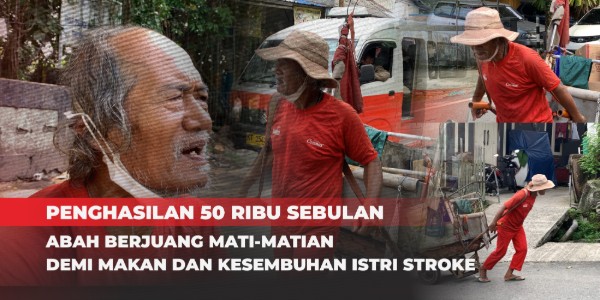 Hidup Sepi Pak Rahman Berjuang Merawat Istri