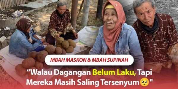 Ditipu, Mbah Maskon Tetap Tersenyum Jualan Sukun Keliling Desa