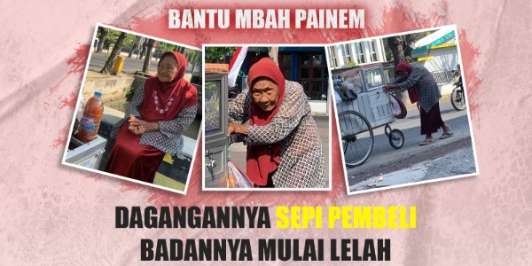 Jalan Bungkuk di Bawah Panas Matahari, dan Gerobak Jamu yang Jadi Teman di usia Senjanya