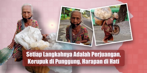 15KM Gendong Kerupuk 9KG, Demi Untung Lima Ribu