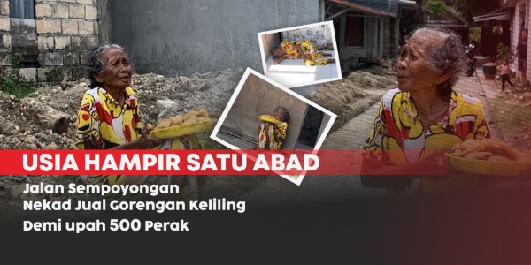 Nangis, Mbah Nekat Jualan Gorengan Keliling Sambil Sempoyongan Demi Bisa Makan!