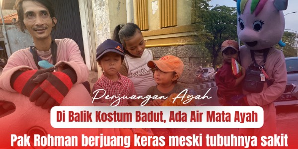 Ayah Jadi Badut Tahan Sakit Demi Hidupi Keluarga